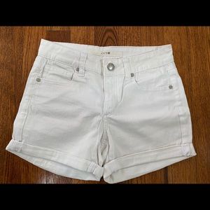 Joe’s jeans white denim shorts size 12 girls